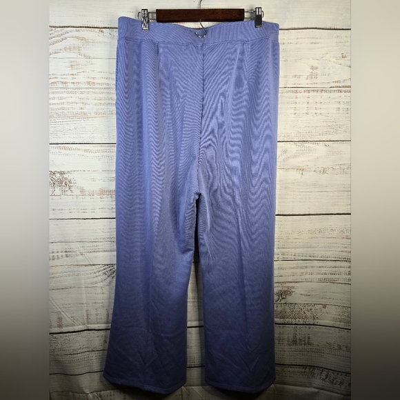 NWT Yelete Lavender Lounge Pants Womens Plus Size 3XL Wide Leg With Pockets - Picture 2 of 6